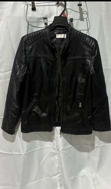 LIYH Faux Leather Moto Jacket Size M Black